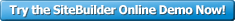 Try SiteBuilder Online Demo! button